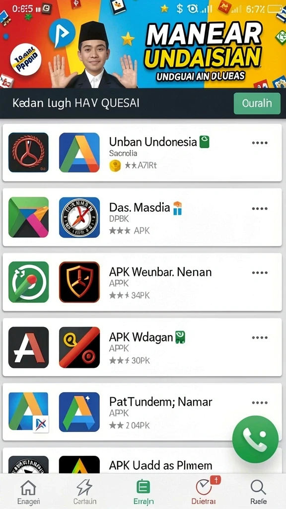 rr999 - Tampilan menu utama yang sederhana dan user-friendly.
